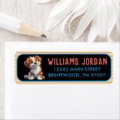 Verjaardag puppyfeest | Schattige Kinder hond them Etiket (Insitu)