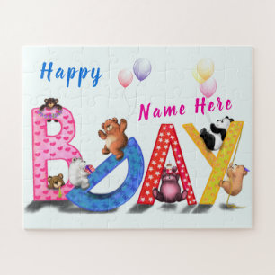 Verjaardag Puzzel Cadeaus Baby Beer Party Custom N