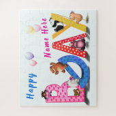 Verjaardag Puzzel Cadeaus Baby Beer Party Custom N Legpuzzel (Verticaal)