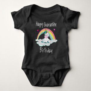 Verjaardag Quarantaine Eenhoorn regenboog Romper