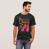 Verjaardag Queen Crew Hoge Hakken Vrouwen Meisjes  T-shirt (Voorkant volledig)