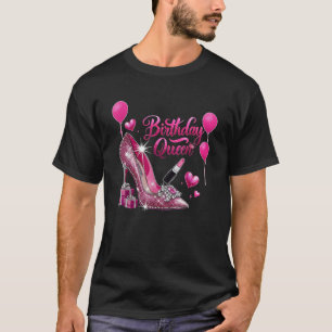 Verjaardag Queen Crown High Heel Verjaardag Party T-shirt