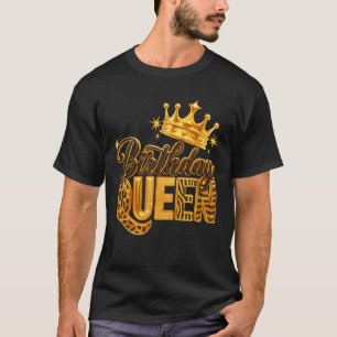Verjaardag Queen Golden Crown Amerikaanse Afro Gir T-shirt
