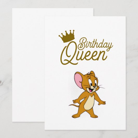 Verjaardag Queen Kaart (Voorkant / Achterkant)