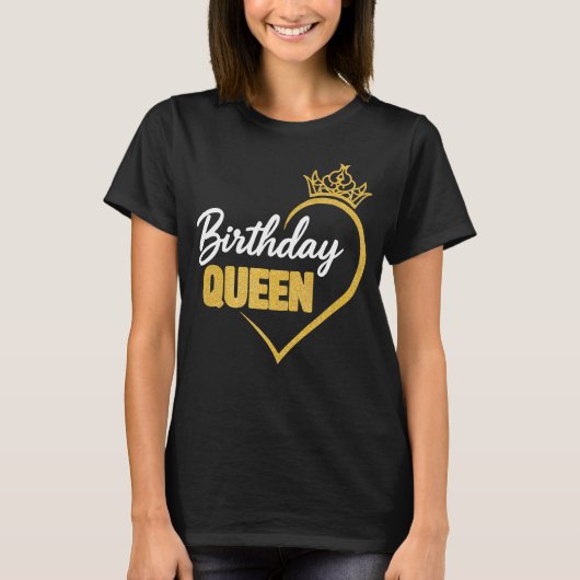 Verjaardag Queen Shirt voor vrouwen haar (Voorkant)