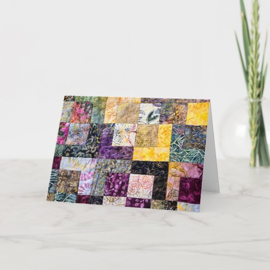 Verjaardag Quiltpatroon Kaart (Voorkant)