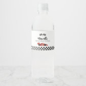 Verjaardag Race Auto Waterfles Etiket (Voorkant)
