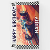 VERJAARDAG  RACEAUTO SPANDOEK (Verticaal)