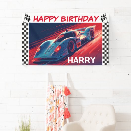 VERJAARDAG RACING AUTO BANNER (Insitu)