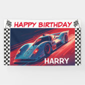 VERJAARDAG RACING AUTO BANNER (Horizontaal)