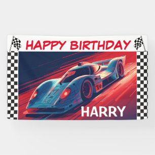 VERJAARDAG RACING AUTO BANNER