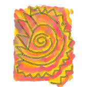 Verjaardag Radiant Spiral Energy Abstracte Kunst