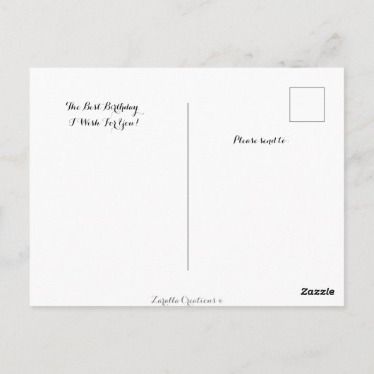 Verjaardag Rainbow Gitaar Piano | Briefkaart (Achterkant)