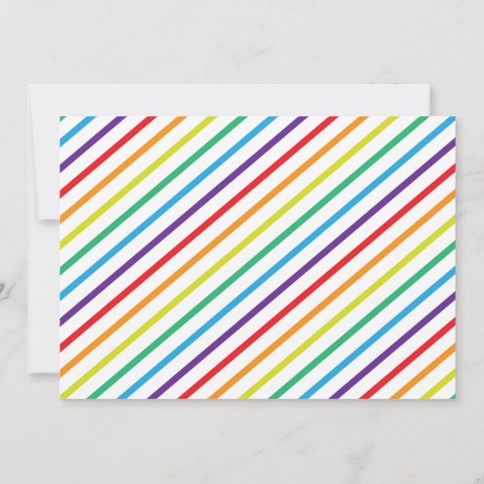 Verjaardag Rainbow Sprinkles Party Fotouitnodiging Kaart (Achterkant)
