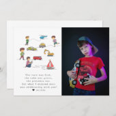 Verjaardag RC Auto Motor Kinderen Alle Leeftijden  Bedankkaart (Voorkant / Achterkant)