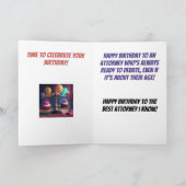 Verjaardag rechter of advocaat kaart (Binnen)