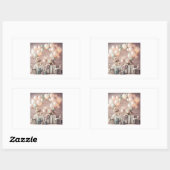 VERJAARDAG RECHTHOEKIGE STICKER (Vel)