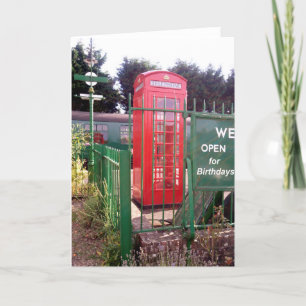 Verjaardag Red British Telephone Kiosk Kaart
