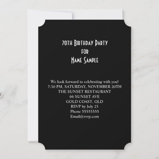  verjaardag Red Wine Black Silver Kaart (Achterkant)