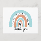 Verjaardag Regenboog Blauwe Perzik Briefkaart (Voorkant)