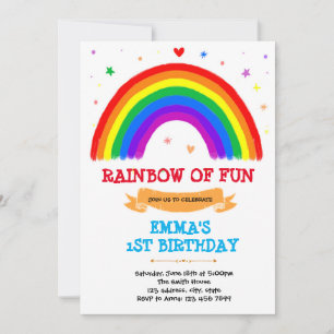 Verjaardag regenboog primaire kleuren kaart