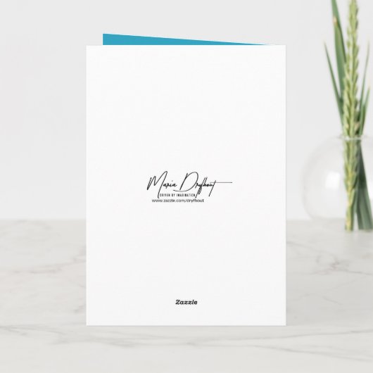 Verjaardag regenboog spatten in een rivier kaart (Achterkant)