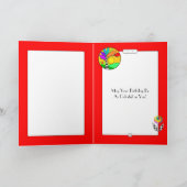 Verjaardag Regenboogboom op Buffel Plaid Kaart (Binnen)