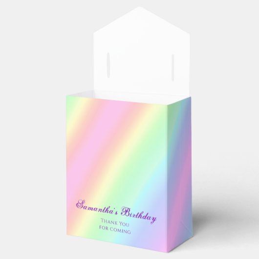 Verjaardag regenbooggradiënt pasta Dank u wel Bedankdoosjes (Geopend)