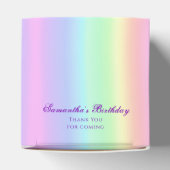 Verjaardag regenbooggradiënt pasta Hartelijk dank Bedankdoosjes (Bovenkant)