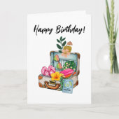 Verjaardag Reizen Mama Koffer Leuke Schattigee Fot Kaart (Voorkant)