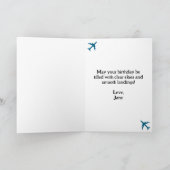 Verjaardag Reizen Wereldkaart Paspoort Kompas Fun Kaart (Binnen)