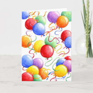 Verjaardag Religieuze Kleurrijke Ballonnen Zegenin Kaart