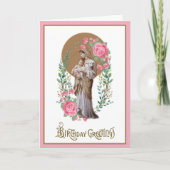  Verjaardag Religieuze Maagd Maria Floral Kaart (Voorkant)