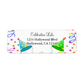 Verjaardag retour adres label (Voorkant)