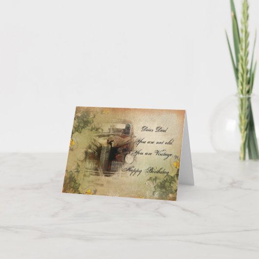 Verjaardag Retro Kaart (Voorkant)