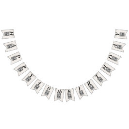 Verjaardag Riding Hood Wolf Zwart Wit Vlaggetjes