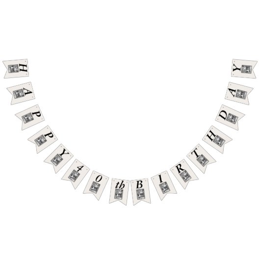 Verjaardag  Riding Hood Wolf Zwart Wit Vlaggetjes (Alle)