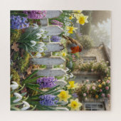 Verjaardag Robin Op Een Tuinschutting Legpuzzel (Horizontaal)