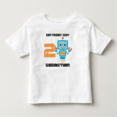 Verjaardag Robot Age Tshirt (Voorkant)