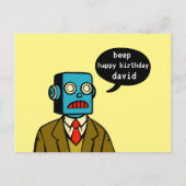 Verjaardag Robot Briefkaart (Voorkant)