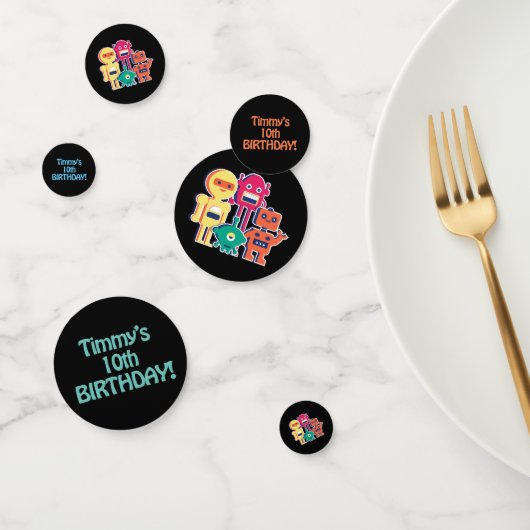 Verjaardag Robot Tafel Confetti (Groep)