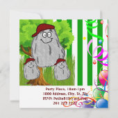 Verjaardag Rock Aardappel Uitnodigingskaart Ballon Kaart (Achterkant)