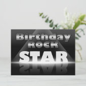 Verjaardag Rock Star Party Uitnodigingen (Staand voorkant)