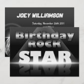 Verjaardag Rock Star Party Uitnodigingen (Voorkant / Achterkant)