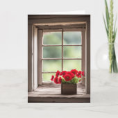 Verjaardag Rode Gerbera madeliefjes in doos Kaart (Voorkant)