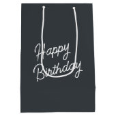 Verjaardag rode kardinaal in berkenboom medium cadeauzakje (Achterkant)