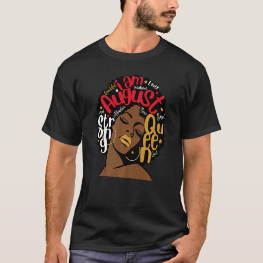 Verjaardag Rode Lippen Melanine Leo Maagd Ik Ben A T-shirt (Voorkant)