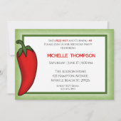 Verjaardag rode peper elke leeftijd uitnodigingen (Voorkant)