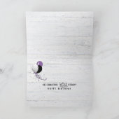 Verjaardag rode wijn op houten Kaart (Binnen)