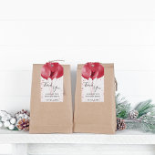 Verjaardag rode witte glitterballonnen dank je wel cadeaulabel